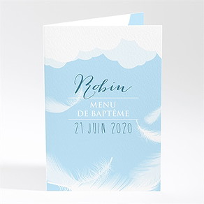 Menu baptême duvet tout en rondeur