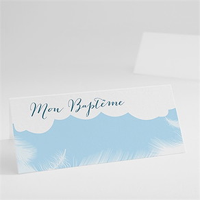 Marque-place baptême duvet tout en rondeur