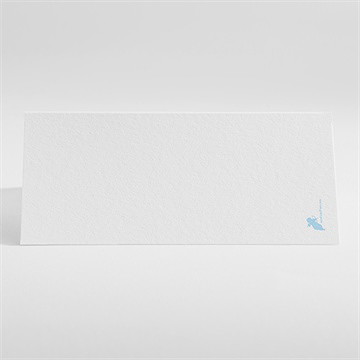 Marque-place baptême duvet tout en rondeur - Dos du marque-place