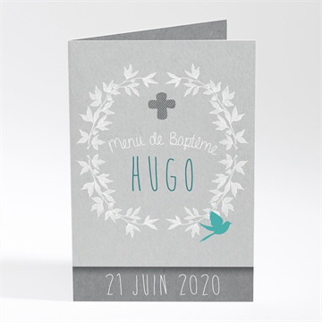 Menu baptême découpe originale origami