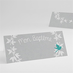 Marque-place baptême découpe originale