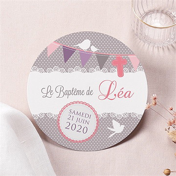Faire-part de baptême rondeur et douceur !