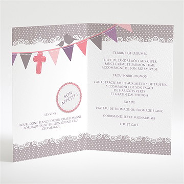 Menu baptême rondeur et douceur ! - Menu ouvert