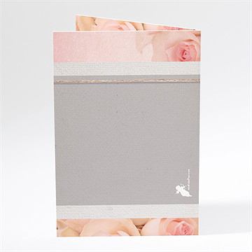 Menu mariage jeu de fleurs et textures - Dos du menu