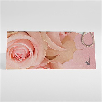 Marque-place mariage jeu de fleurs et textures - Dos du marque-place