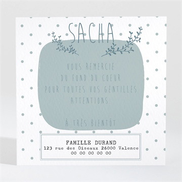 Remerciement naissance faire part en photo