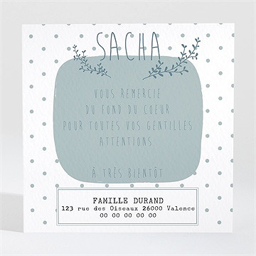 Remerciement naissance faire part en photo