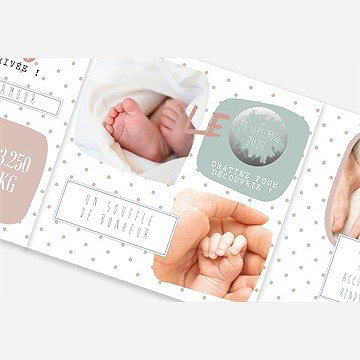 Faire-part naissance notre petit amour - Détail du faire-part