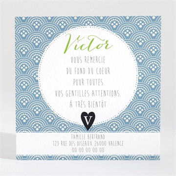 Remerciement naissance ecrin de motifs