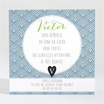 Remerciement naissance ecrin de motifs