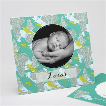 Faire-part naissance jolie jungle