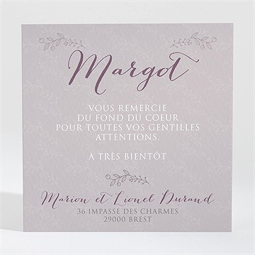 Remerciement naissance faire part mixte avec photo