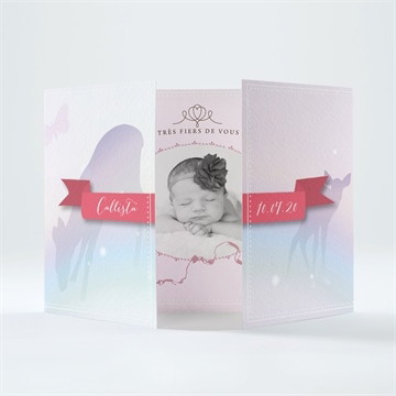 Faire-part naissance jolie banderole