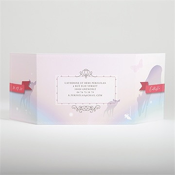 Faire-part naissance jolie banderole - Dos du faire-part