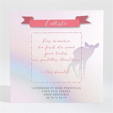 Remerciement naissance jolie banderole