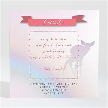 Remerciement naissance jolie banderole
