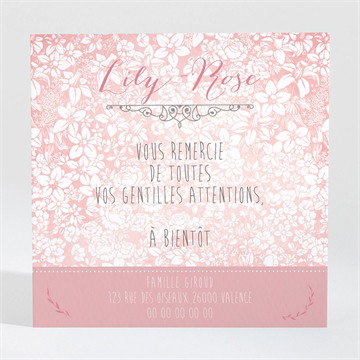 Remerciement naissance photo dans sa couronne