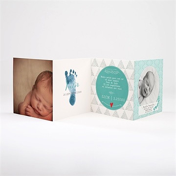 Faire-part naissance tout en photo - Intérieur du faire-part