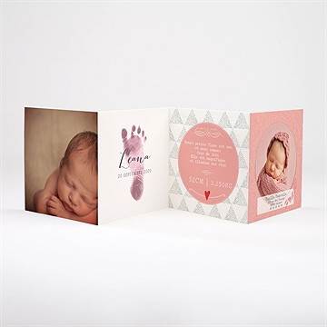 Faire-part naissance moderne et doux photos - Intérieur du faire-part