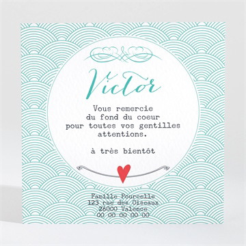 Remerciement naissance tout en photo