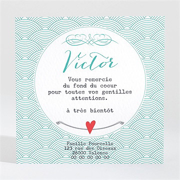 Remerciement naissance tout en photo