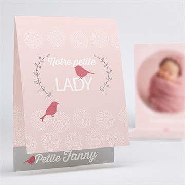 Faire-part naissance notre petite lady