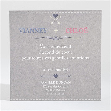 Remerciement naissance annonce jumeaux originale