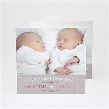 Faire-part naissance vive les jumeaux