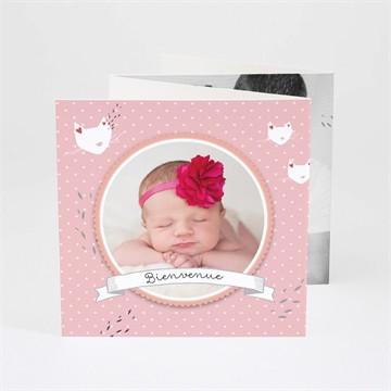 Faire-part naissance notre petit chaton fille