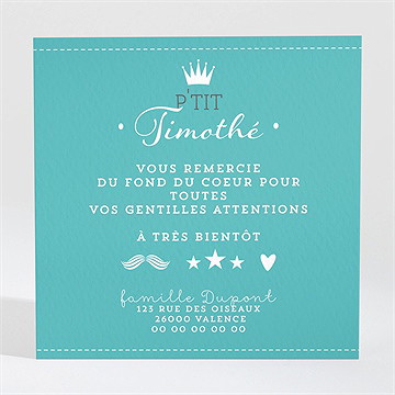 Remerciement naissance bienvenue petit prince