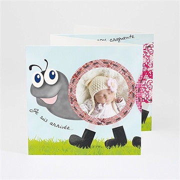 Faire-part naissance notre chenille humour