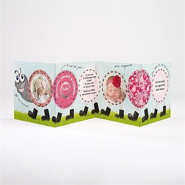 Faire-part naissance notre chenille humour - Intérieur du faire-part