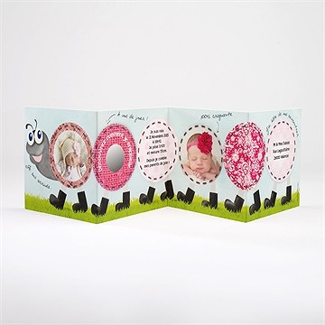 Faire-part naissance notre chenille humour - Faire-part non gratté