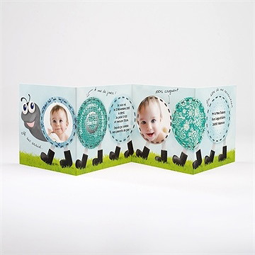 Faire-part naissance notre petit escargot - Intérieur du faire-part