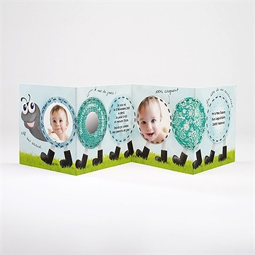 Faire-part naissance notre petit escargot - Faire-part non gratté