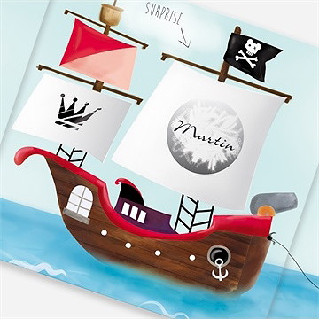 Faire-part naissance un océan de bonheur - Détail du faire-part