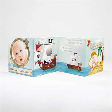 Faire-part naissance un océan de bonheur - Faire-part non gratté