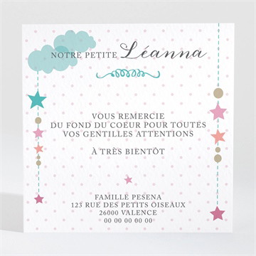 Remerciement naissance un nuage de bonheur