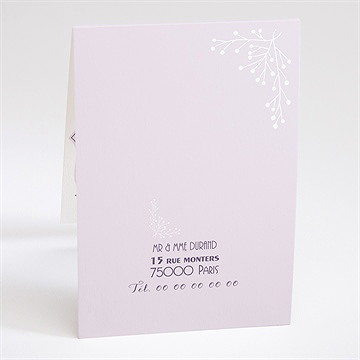 Faire-part naissance baroque vintage - Dos du faire-part