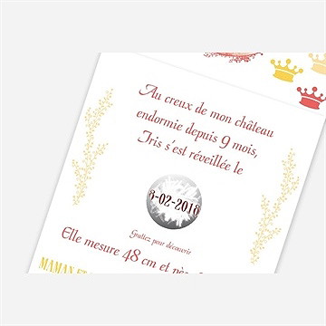 Faire-part naissance petit seigneur - Vue détaillée