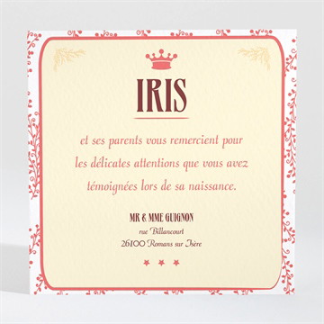 Remerciement naissance petit seigneur