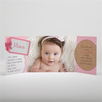 Faire-part naissance le plus beau des cadeaux - Intérieur du faire-part