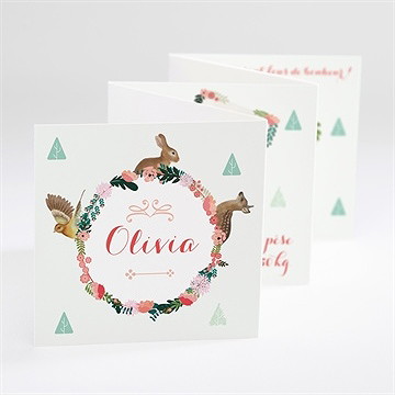 Faire-part naissance petits animaux de la forêt