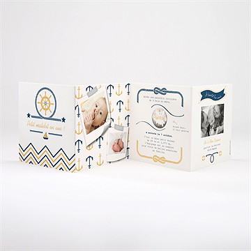 Faire-part naissance mon petit matelot - Intérieur du faire-part