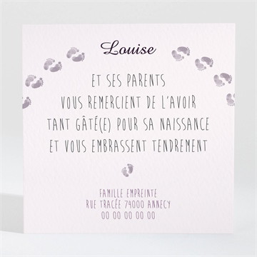 Remerciement naissance petits petons