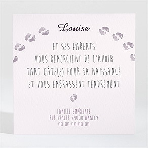 Remerciement naissance petits petons