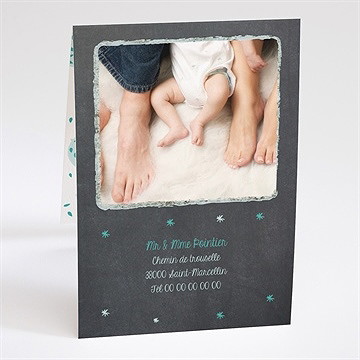 Faire-part naissance chouette discussion... - Dos du faire-part