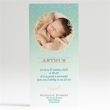 Faire-part naissance la cabane - Dos du faire-part