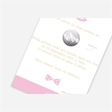 Faire-part naissance petite lady - Vue détaillée