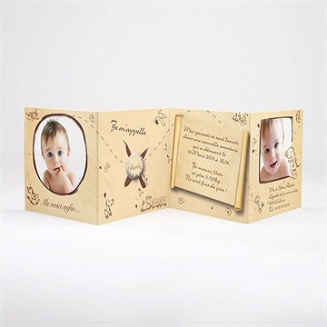 Faire-part naissance me voici enfin... - Intérieur du faire-part